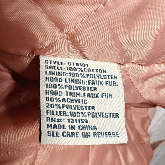 Sebby Pink Hooded Winter Coat Juniors M (Women’s XS/S) Warm Lined Jacket - Picture 9 of 11